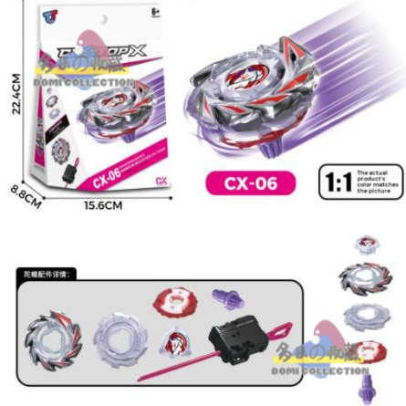 beyblade x ของแท้ beyblade x impact drake Fire ยี่ห้อ X รุ่นสไตล์ใหม่ Beyblade CX-06 Extreme Fox Nin