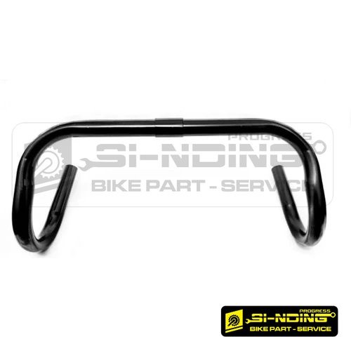 Vintage Fixie Racing Bike Handlebar มาตรฐาน 25.4 มม.NON Oversize Drop Bar Dropbar เหล็กสีดํา Chrome 