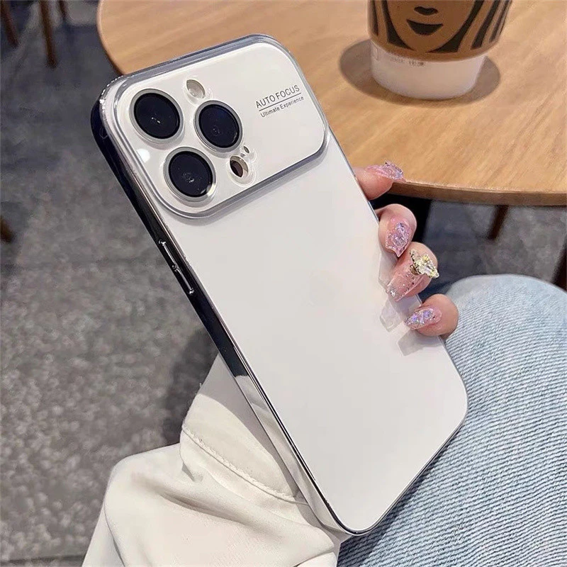 เคสโทรศัพท์หรูหราเข้ากันได้สําหรับ iphone16 15 14 13 12 11promax 15pro 16pro 13pro 11 PLUS กันกระแทกพร้อมเลนส์ฟิล์มป้องกันฝาครอบ