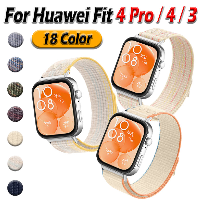 ไนลอนสายกีฬาสําหรับ Huawei นาฬิกา Fit 4 Pro Fit 4 Fit 3 Man สาวผู้หญิงแฟชั่น Breathable สําหรับ Huaw