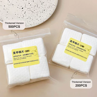 200/500 ชิ้นหนาอาชีพผ้าฝ้ายสําหรับเล็บผ้าเช็ดทําความสะอาด Lint-ฟรีคุณภาพสูงผ้าฝ้าย Polish Remover เล็บเครื่องมือทําความสะอาด