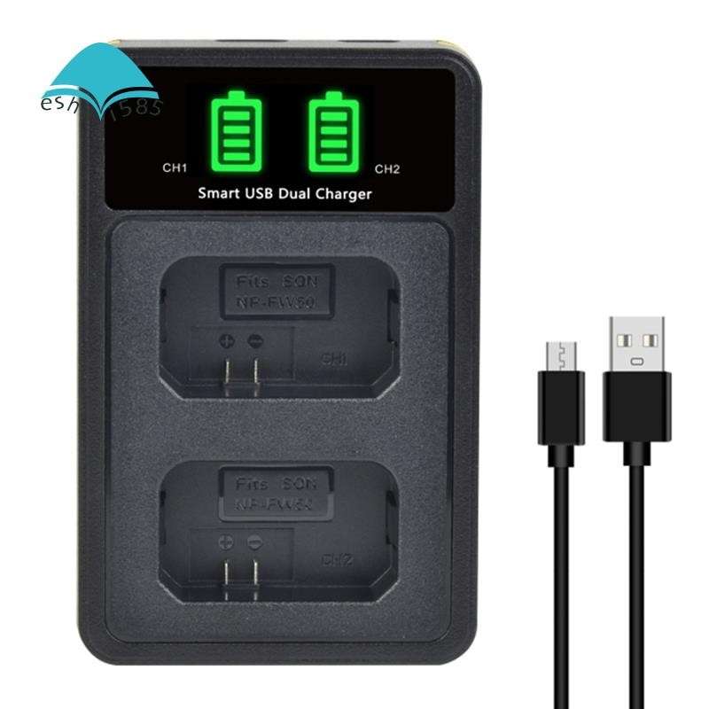 Eshai585NP-FW50 Dual Charger NP-FW50 Dual Charger สําหรับ NP-FW50