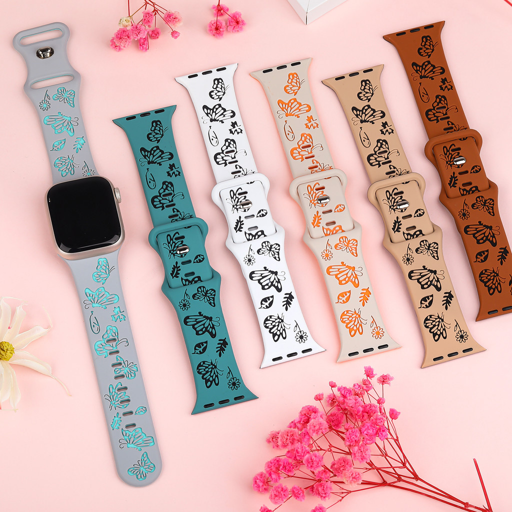 Silicone Strap For Apple Watch Band 46mm 44mm 45mm 40mm 49mm 38mm 42mm 41mm Correa Bracelet Series 1