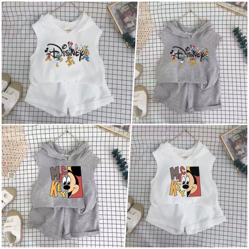 [RJ] เสื้อกั๊กกางเกงขาสั้นสำหรับเด็ก ขนาด 90-150 ซม สไตล์ตะวันตก ชุดลำลองในฤดูร้อน