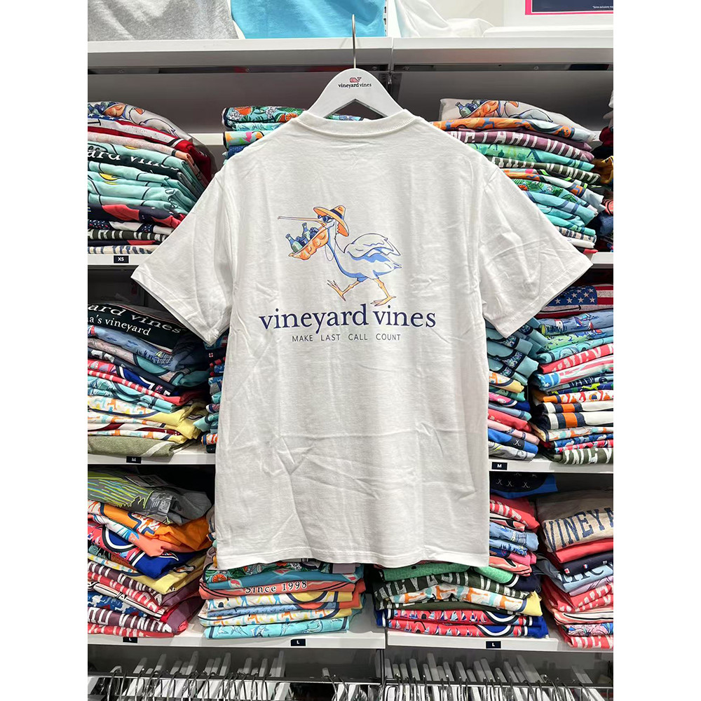 เสื้อยืดผู้ชาย Vineyard Vines ออกแบบลายว्वเอลฟ์ พิมพ์แขนสั้น ทรงโอเวอร์ไซซ์ ราคา ถูกที่สุด ดีลบีเคเค แกลเลอรีภาพที่ 5