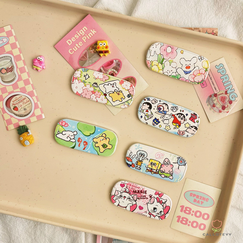 phone holderที่วางโทรศัพท์แบบพับได้ ที่วางโทรศัพท์กระจกแต่งหน้าพับได้ ขาตั้งโทรศัพท์พับ ได้ลายการ์ตูนน่ารักสร้าดสก์ท็อป - รูปที่ 3