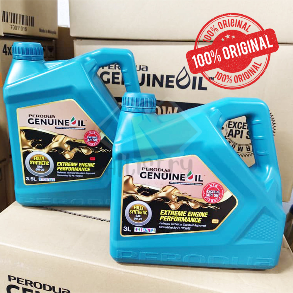 น้ํามัน PERODUA FULLY SYNTHETIC ENGINE OIL/ MINYAK HITAM SAE 0W-20