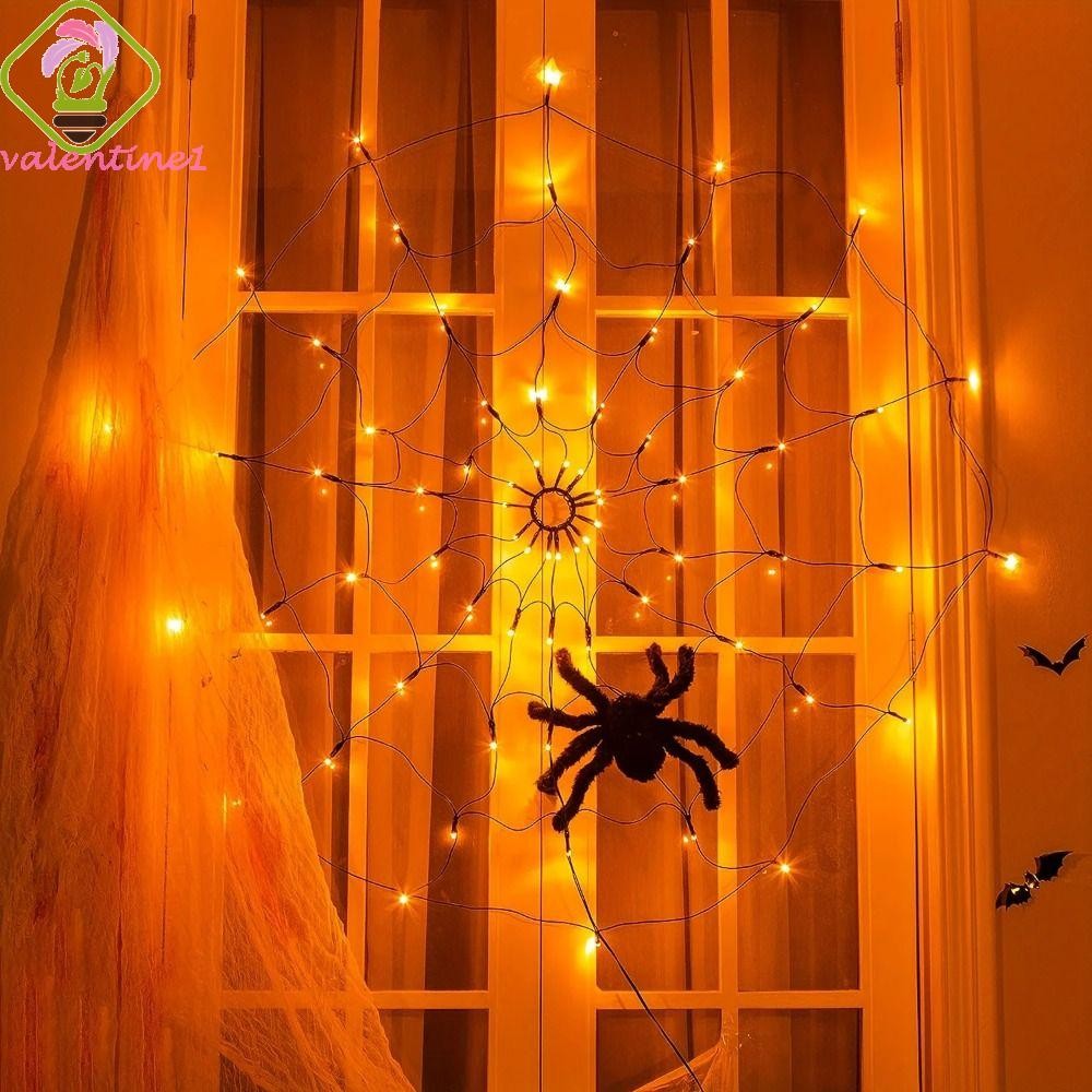VALENTINE Spider Web Light, Fantastic ตลกฮาโลวีน LED Light String, เครื่องใช้ในบ้านแขวน Creative สีสันบรรยากาศแสงในร่ม Ourdoor