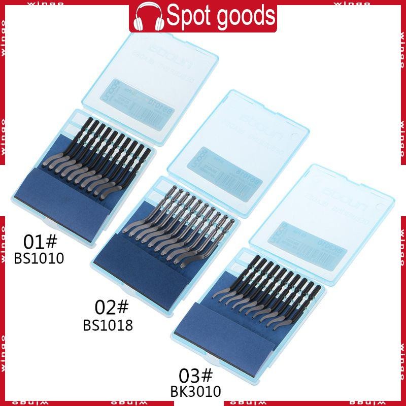 WIN ใบมีดโรตารี่เหล็กอย่างรวดเร็ว 10 ชิ้น BS1010 BS1018 BK3010 ใบมีดพลาสติกอลูมิเนียมทองแดง