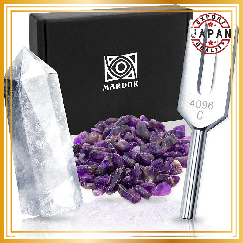 "Healer Recommended: MARDUK 4096Hz Crystal Tuner Set with Crystal Chips, Tarot Cards, Oracle Cards f