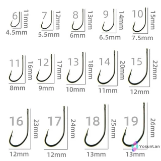 Maruse Hooks ขนาด 100 ชิ้น ในกล่อง ทำจากเหล็กคาร์บอนสูงสีดำ สำหรับใช้อุปกรณ์ตกปลาระดับมืออาชีพ