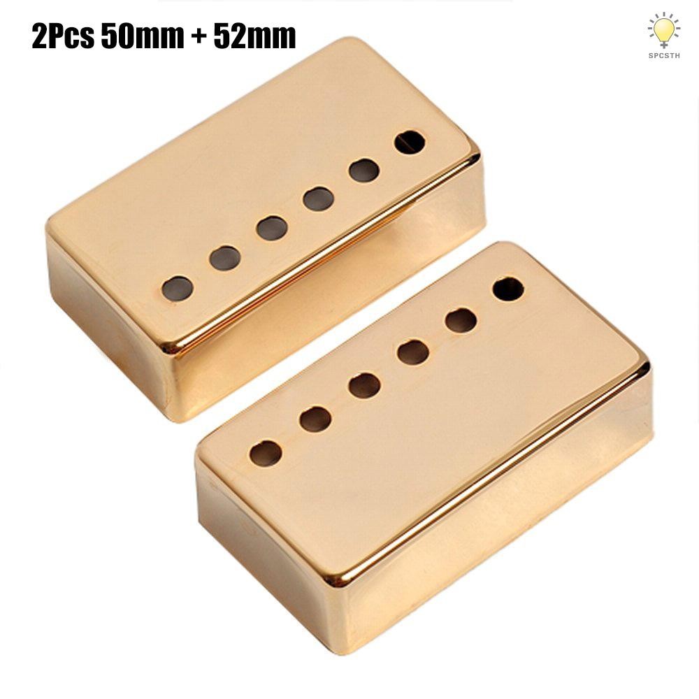 2 ชิ้น Humbucker กีตาร์รถกระบะ 50 มม. + 52 มม.เสา Spacing โลหะ LP กีตาร์คอ Pickup สําหรับกีตาร์ไฟฟ้า