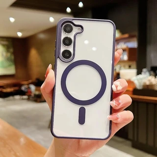 เตาแม่เหล็กสําหรับ เคส Samsung A56 A55 A06 A16 A36 A35 A15 A54 A26 A25 S25 S23 S24 FE S22 Ultra 5G Matte ปลอกกันกระแทก