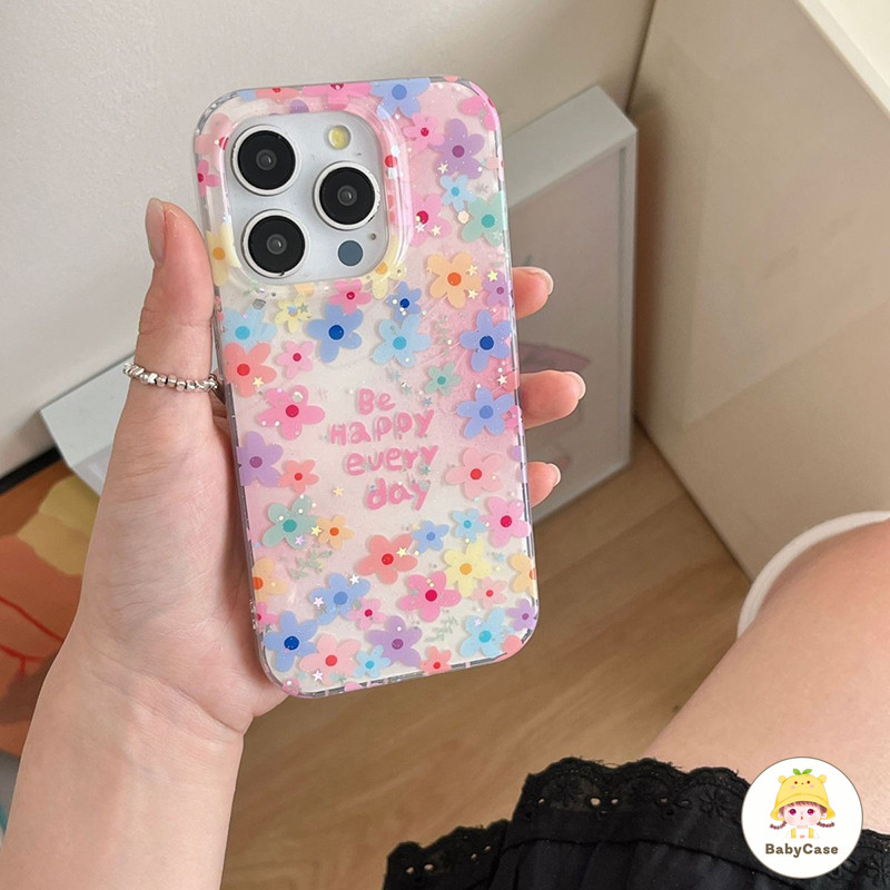 เคสไอโฟน 11 สำหรับ iPhone 15 13 16 11 12 14 Pro Max 16 15 14 Plus 13 15 16 14 Pro ดอกไม้ฤดูใบไม้ผลิสีสันสดใสใหม่