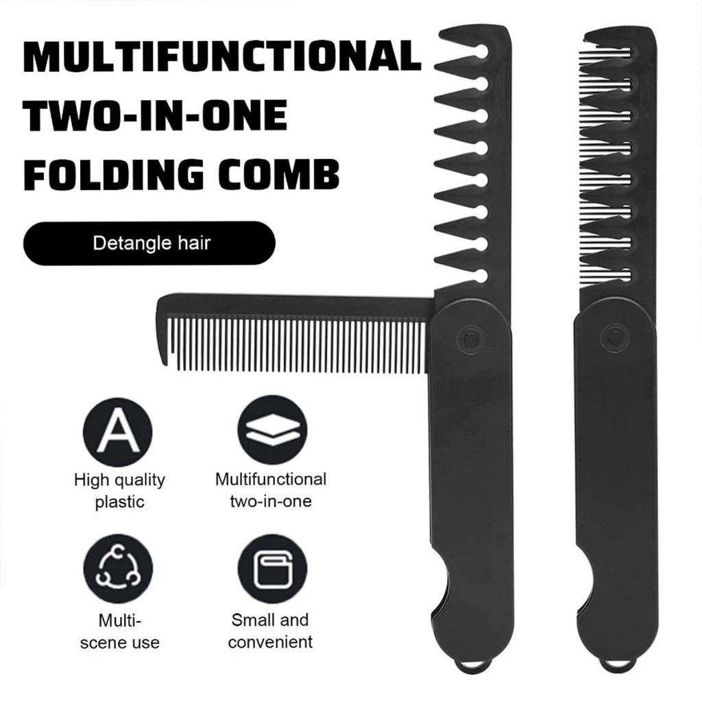 ร้านอยู่กทม.หวีพับได้ 2in1 แปรงหวีผม จัดแต่งทรงผมผู้ชาย แปรงหวีผมพลาสติก แบบพกพา - รูปที่ 6