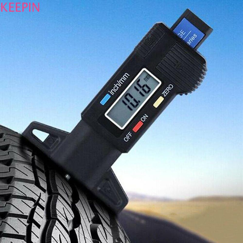 KEEPIN ความหนาเครื่องวัด 0-24.5 มม.สกู๊ตเตอร์Universal CaliperรถTyreเมตรเครื่องมือวัดยางTreadยางระบบตรวจสอบในตัวไร้สายยางTreadความลึกวัด