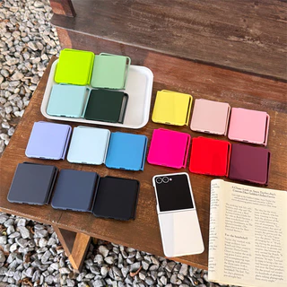 Slim Liquid Silicone Flip Case Samsung Galaxy Z Flip 7 Z Flip 6 Z Flip 5 ซับไมโครไฟเบอร์แบบนุ่มสีลูกกวาดกันกระแทก