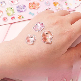 Creative Candy Ghost กระต่าย Drop 3D บรรเทาสติกเกอร์ Scrapbooking DIY ไดอารี่เครื่องเขียนสติกเกอร์ตกแต่งน่ารักความงามสติกเกอร์