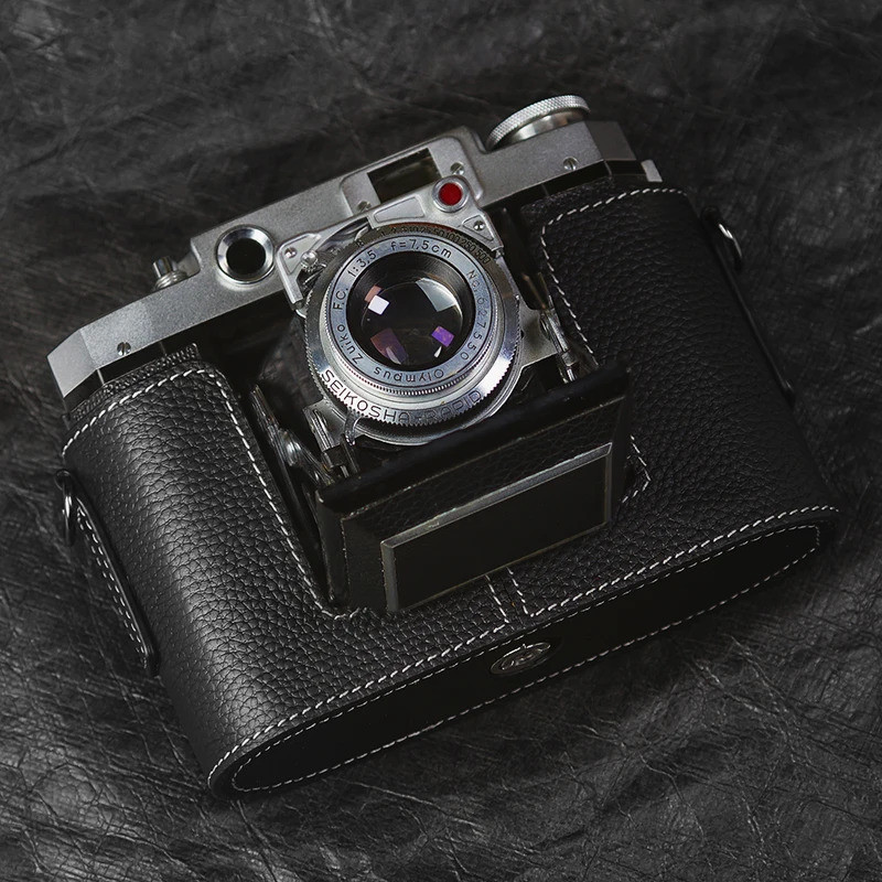 Handmade ครึ่งกรณีหนังกล้องครึ่งกรณีหนังสําหรับ MAMIYA 6 กรณี Quick Release หนังกล้องสายคล้อง