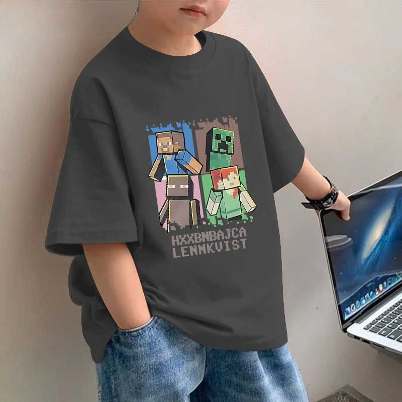 คูลสตรีท Boy T เสื้อ () ผ้าฝ้าย  Boy Girl เสื้อยืดแขนสั้นเสื้อหลวมเด็กรอบคอฤดูร้อน Tops Local Stock 