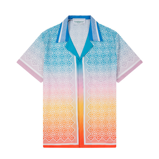 8866 เสื้อแฟชั่นบุรุษพิมพ์ลาย casa สีเขียว