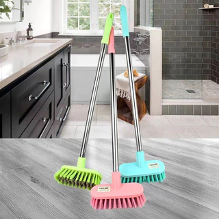 Novvia แปรงขัดพื้น แปรงขัดห้องน้ำ ด้ามสแตนเลส ขนแปรงไนล่อน คุณภาพดี