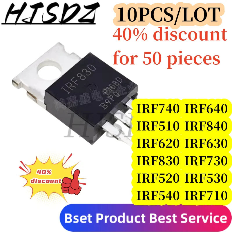 1-5PCS IRF740 IRF510 IRF520 IRF540 IRF640 IRF840 IRF630 IRF630N IRF510N IRF540N IRF520N IRF530N IRF6