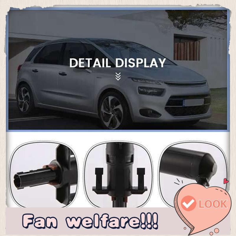 2 ชิ้นด้านหน้าไฟหน้าทําความสะอาดหัวฉีดเครื่องซักผ้า 6438P1 6438F3 สําหรับ 307 207 607 C4 C5 ไฟหน้า W