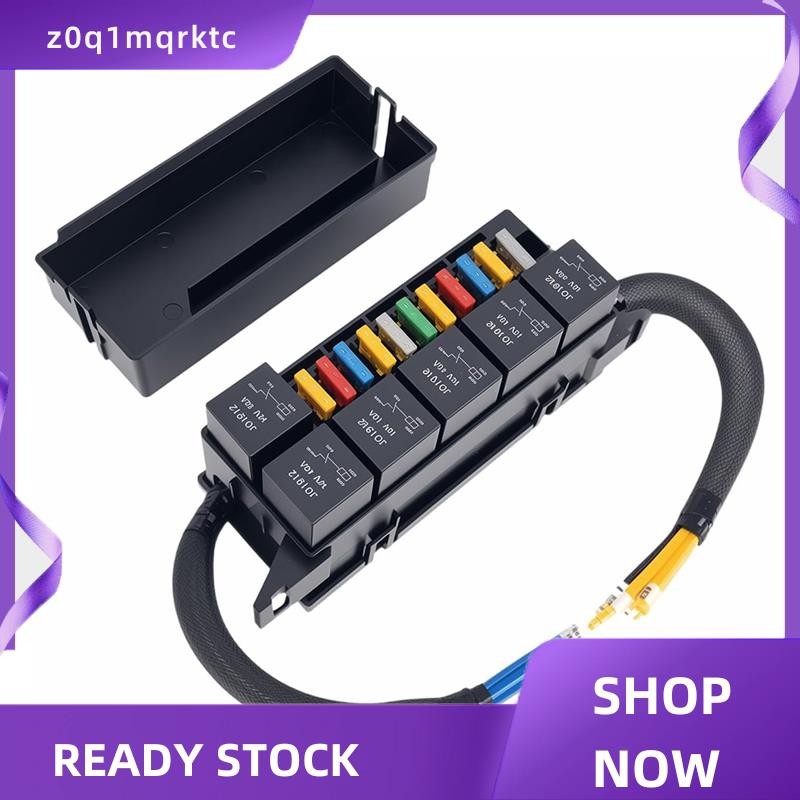 z0q1mqrktc 12V ฟิวส์และกล่องรีเลย์, 11 Way 4 Pin 6 Slot, ฟิวส์รีเลย์บล็อก, Universal Fuse Block ชุดแ