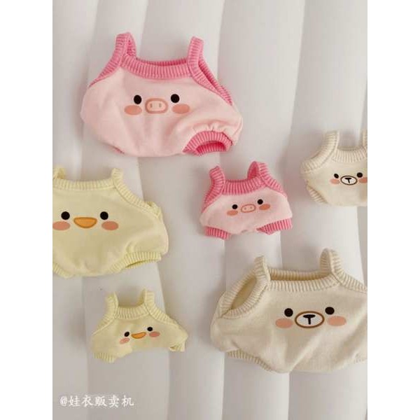 ชุดตุ๊กตา 15cm ชุดตุ๊กตา 10cm15cm20cm ตุ๊กตาผ้าฝ้ายเด็กเสื้อผ้าสลิงชุดนอนน่ารัก Romper Jumpsuit ตุ๊ก