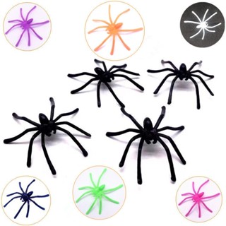 10/20PCS ฮาโลวีนของเล่นเด็ก Mini ปลอม Spider สยองขวัญของเล่น…