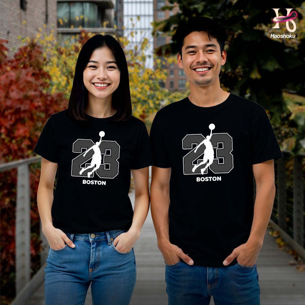 จัดส่ง 24 ชั่วโมง 100% Design Haoshoku Premium Distro T-shirt - Mens Distro T-shirt - Boston 23 BL7 