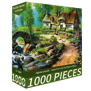 1000ชิ้นการ์ตูนอะนิเมะและภูมิทัศน์รูปภาพปริศนาน่ารักรักษาการบีบอัดปริศนาของเล่นของขวัญ
