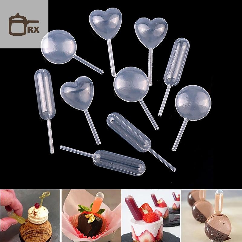 Null 50 ชิ้น Mini Liquid Squeeze Droppers ทิ้ง Jam Dropper สําหรับ Cupcake ซอส Transfer ปิเปตส์เค้กเครื่องมือขนมหวาน null