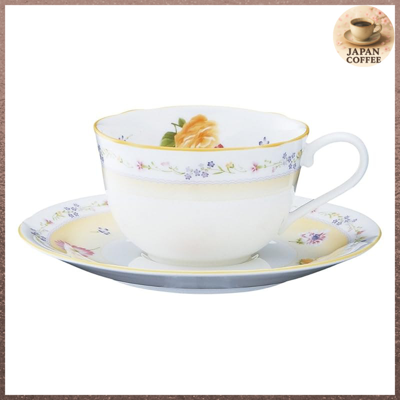 Noritake Fine Bone China Tea and Coffee Cup & Saucer Set (Microwave Safe)