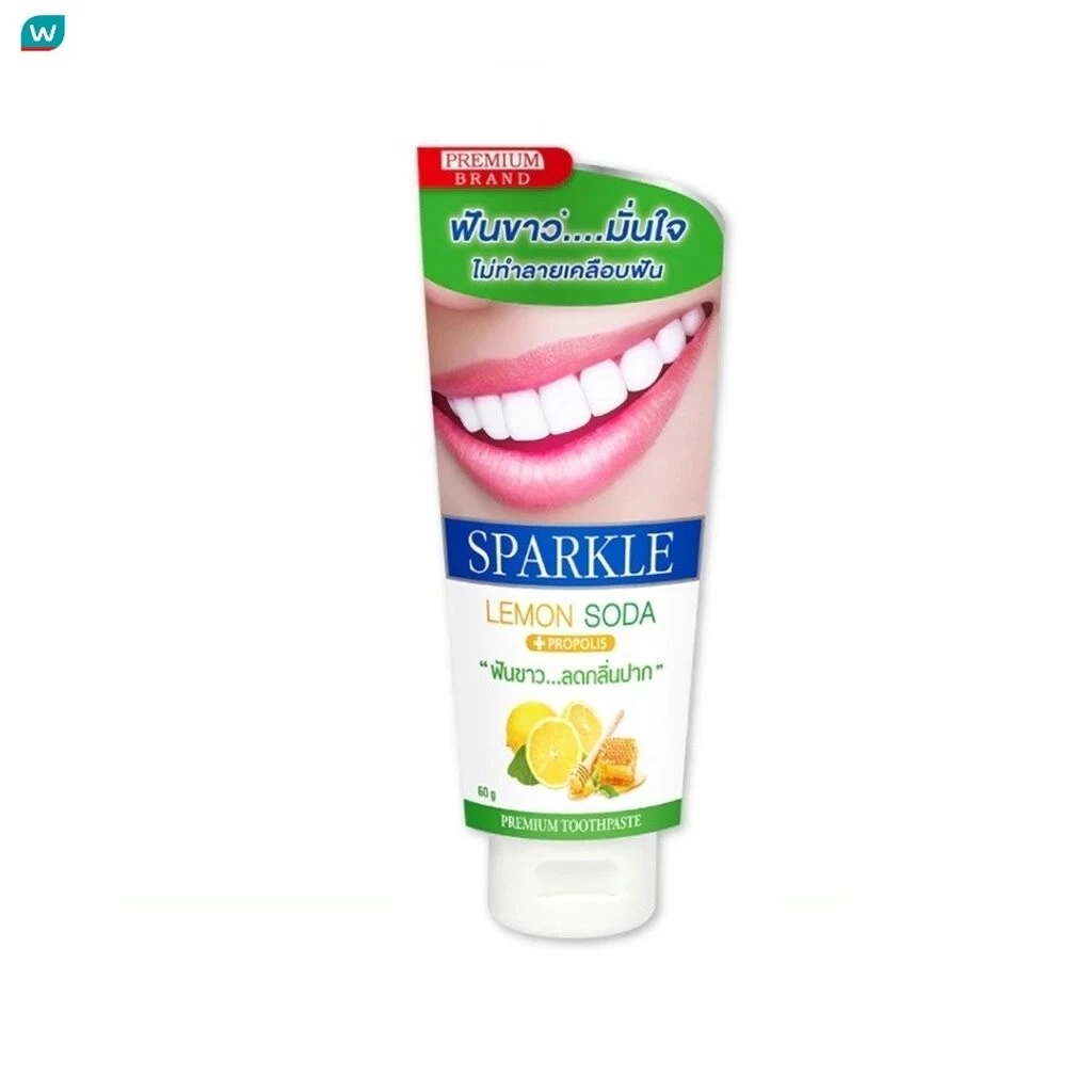 Sparkle สปาร์คเคิล ยาสีฟัน ดับเบิ้ล ไวท์ เลมอน โชดา 60 กรัม