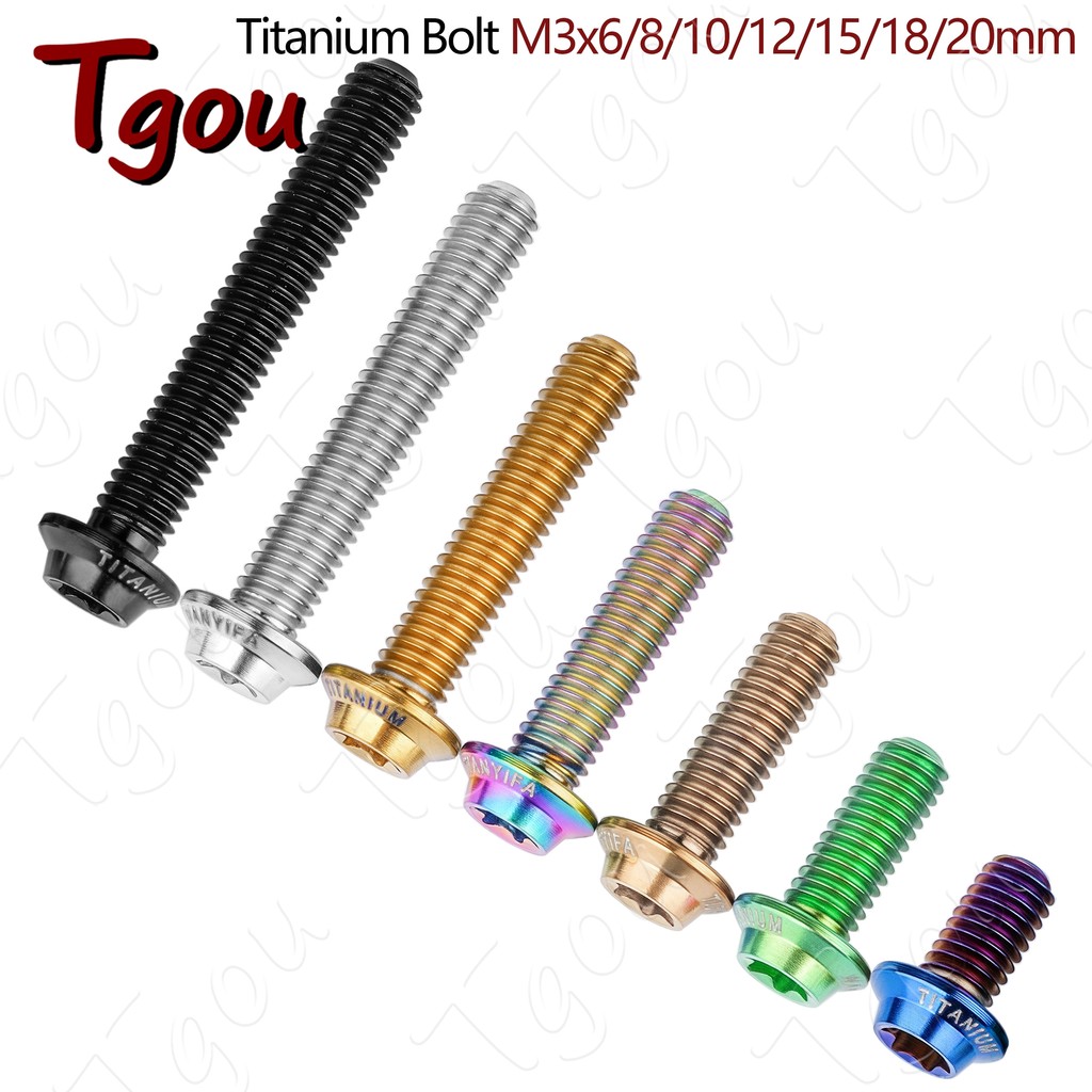 Tgou ไทเทเนียม bolt M3x6/8/10/12/15/18/20 มม.หัวผีเสื้อด้านใน T10 Torx หัวสกรูสําหรับจักรยานจักรยานเสือหมอบ