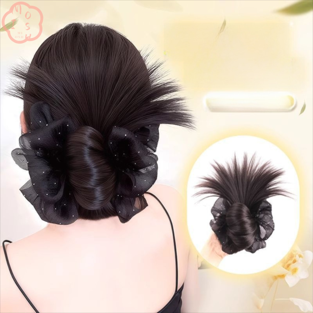 MIOSHOP กิ๊บติดผมแบบบุญกรงเล็บ วิกผมทรงบุญปุยธรรมชาติ มาพร้อมตาข่ายสำหรับวิกผมสังเคราะห์