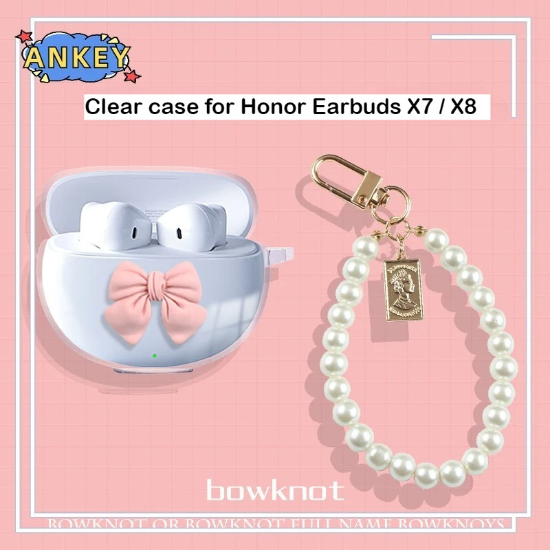 for Honor Earbuds X7 Case Protective Transparent Clear TPU Covers Honor Earbuds X8 Bluetooth Earphon