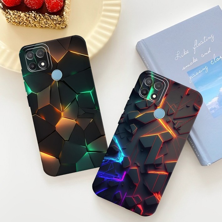 HP [GC020] เคส Oppo A15/A15s/A35 ABSTRACT Motif - เคส Procamera - ตัวป้องกันโทรศัพท์ - เคสสําหรับโทร