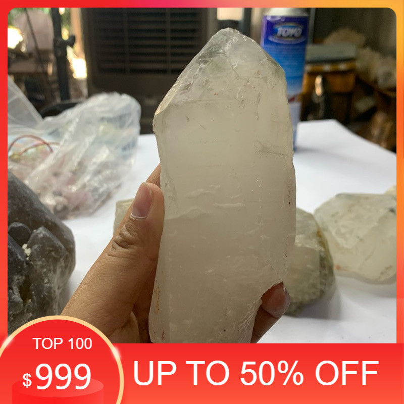 หินควอตซ์สโมคกี้ธรรมชาติขัดเงา (หินแท้) สําหรับตกแต่งบ้านหนัก 580g (Z7) ใช้เป็นของตกแต่งสะสม VN