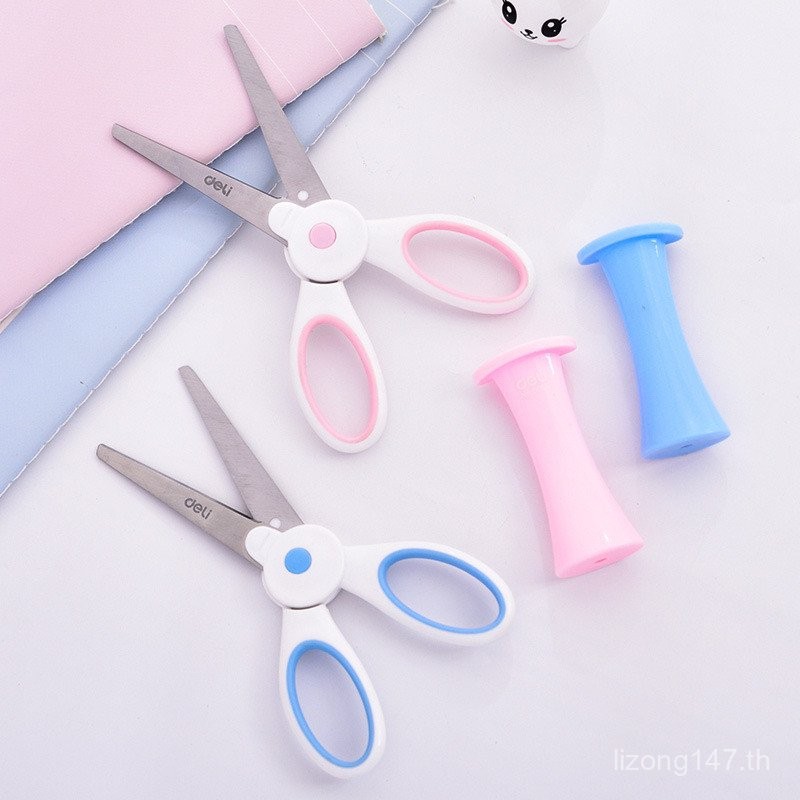 กรรไกร Sheath การ์ตูน Handmade Deli 6065 กรรไกรเด็กอนุบาลกระต่ายกรรไกร Handmade X2T8