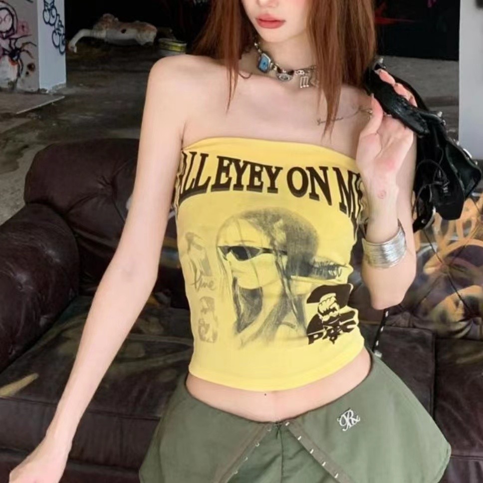 Pure Desire ชุดว่ายน้ำสไตล์เซ็กซี่สำหรับฤดูร้อน มีแผ่นรองหน้าอกและแถบกันลื่น แบบแอปริคอท LXD7