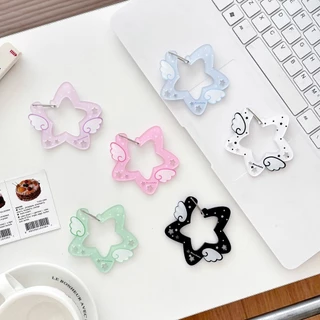 Angel Star Mountain Climbing Hook จี้อะคริลิคสไตล์เกาหลีพวงกุญแจบรรเทาอาการปวดหัวเข็มขัดกระเป๋าแขวนหัวเข็มขัดตกแต่ง