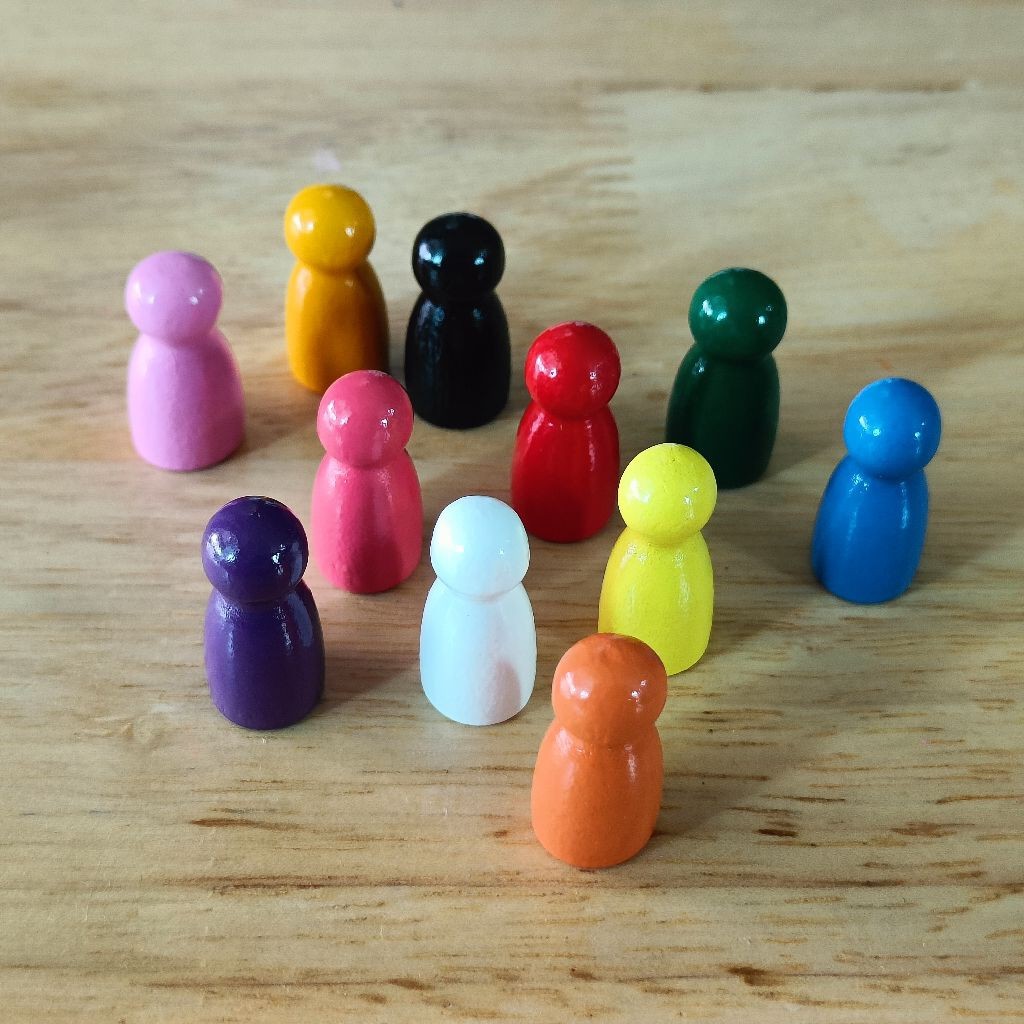 ถูกสุดๆ พร้อมส่ง Wood Token Praw โทเคนไม้ สำหรับบอร์ดเกม หลายสี บันไดงู