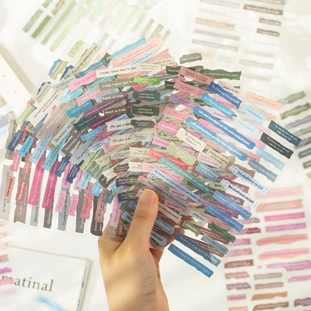 4 แผ่นสติกเกอร์คําสําหรับ Journaling สติกเกอร์คําคมขนาดเล็กสติกเกอร์ Talk สําหรับ Junk Journal Craft