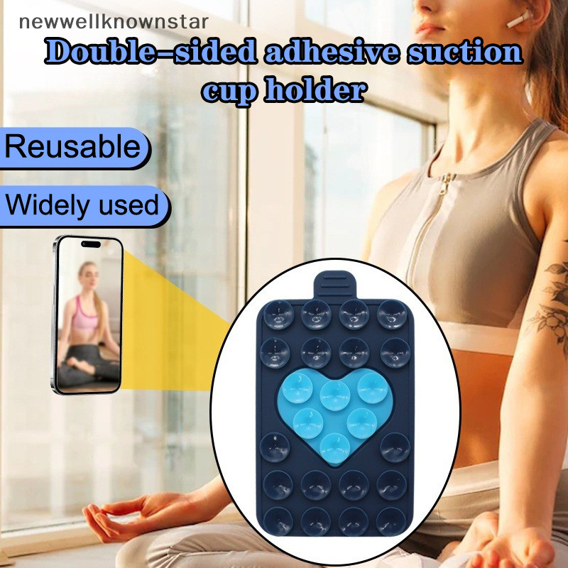 ใหม่wellknownstar แผ่นซิลิโคนดูดสติกเกอร์ด้านหลังถ้วยดูดที่วางโทรศัพท์ซิลิโคนถ้วยสมาร์ทโฟนขาตั้งติดผนัง CCB - รูปที่ 2