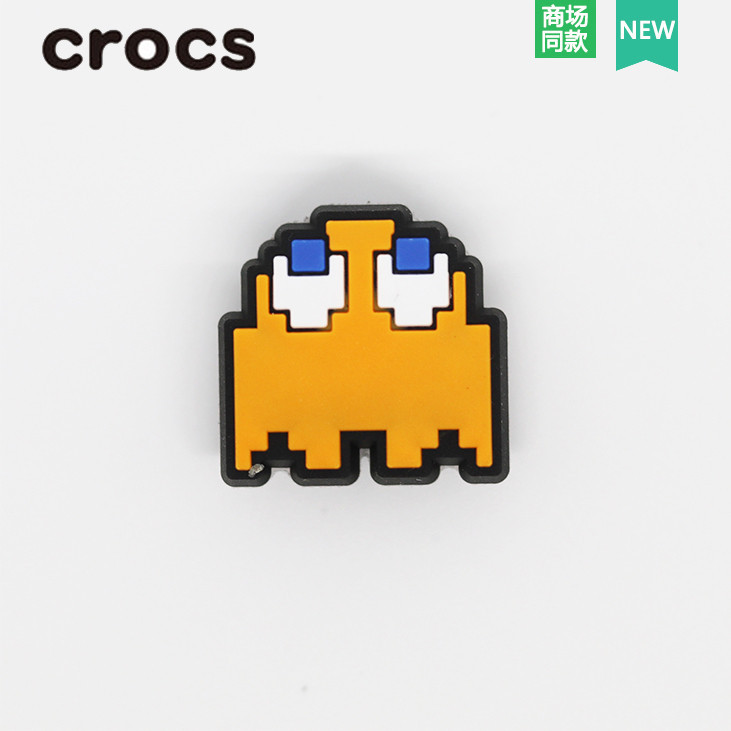 5pcs\set แฟชั่นรองเท้าแตะ Accessorie Pvc รองเท้าหัวเข็มขัด Pac Man Crocs Jibbitz Charms (คุณภาพสูง) ของขวัญเด็ก