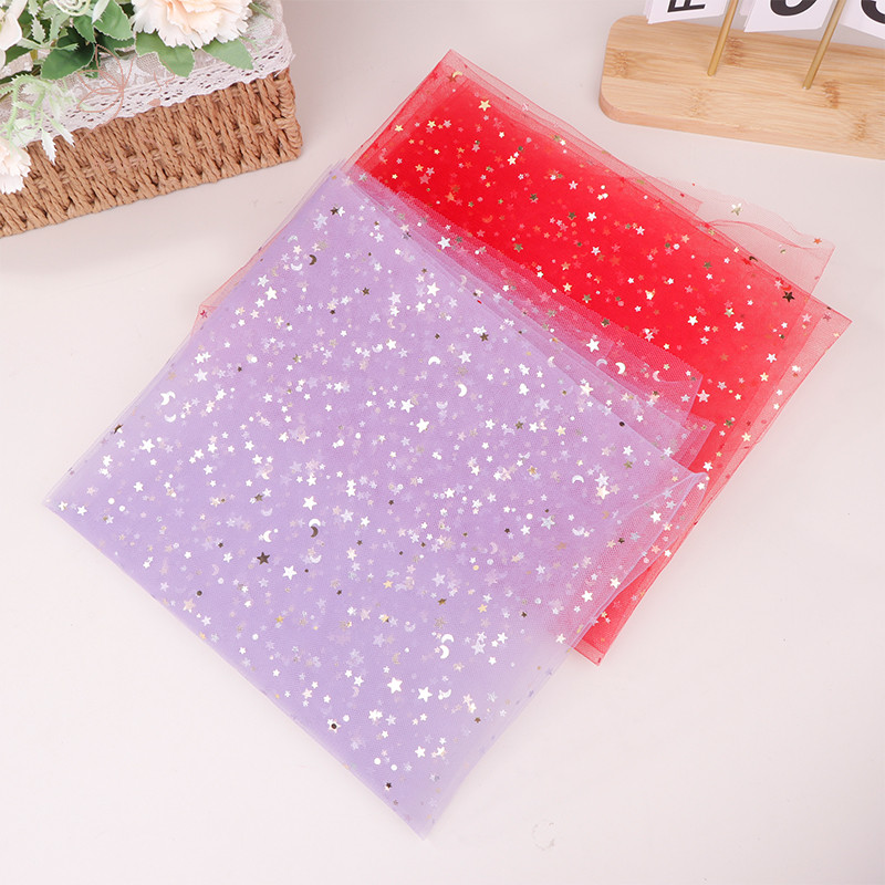 [maybeauty] ภาพถ่ายเล็บ Shoog Props ผ้ากอซเส้นด้ายดาวพื้นหลังการถ่ายภาพ Tulle รายการ Fotografia ฉากหลังวัสดุตกแต่ง {TH}