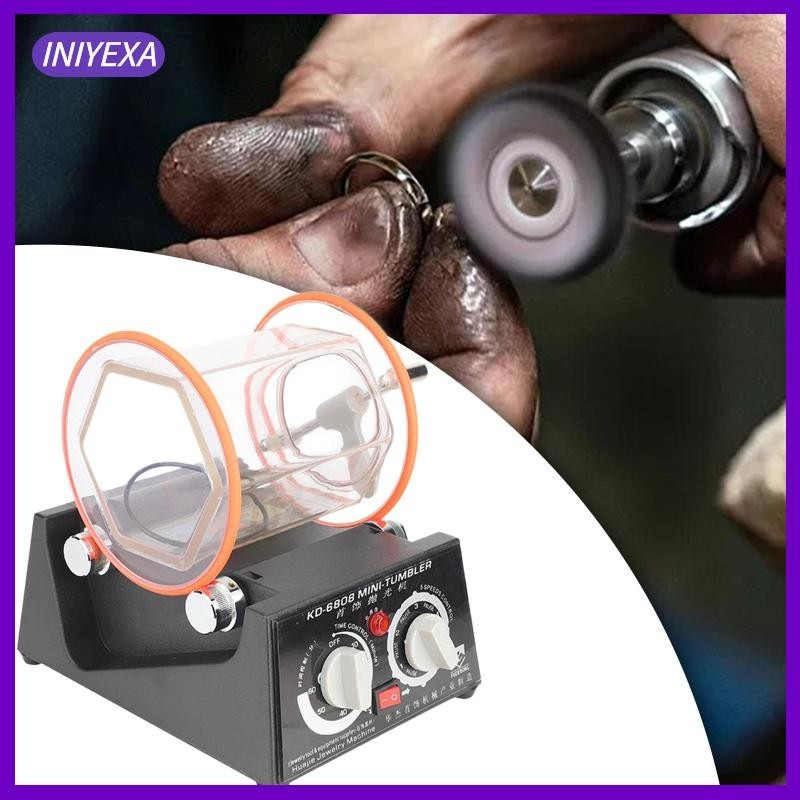 [Iniyexa] Mini Jewelry Polishing Machine Rotary Tumbler W/ EU Plug 3kg ติดตั้งง่ายเครื่องมือทําความส